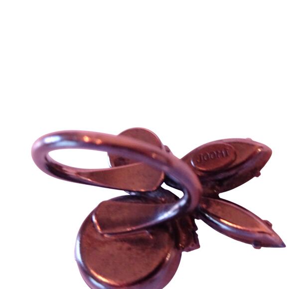 Joomi Lim Women's Gunmetal Blue Swarovski Gemstone Tear Ring Sz 6 NWOT 120 - Picture 6 of 7